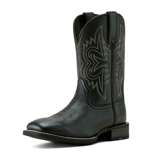 Ariat Men's Big Rig Western Cowboy Boot - Black Deertan