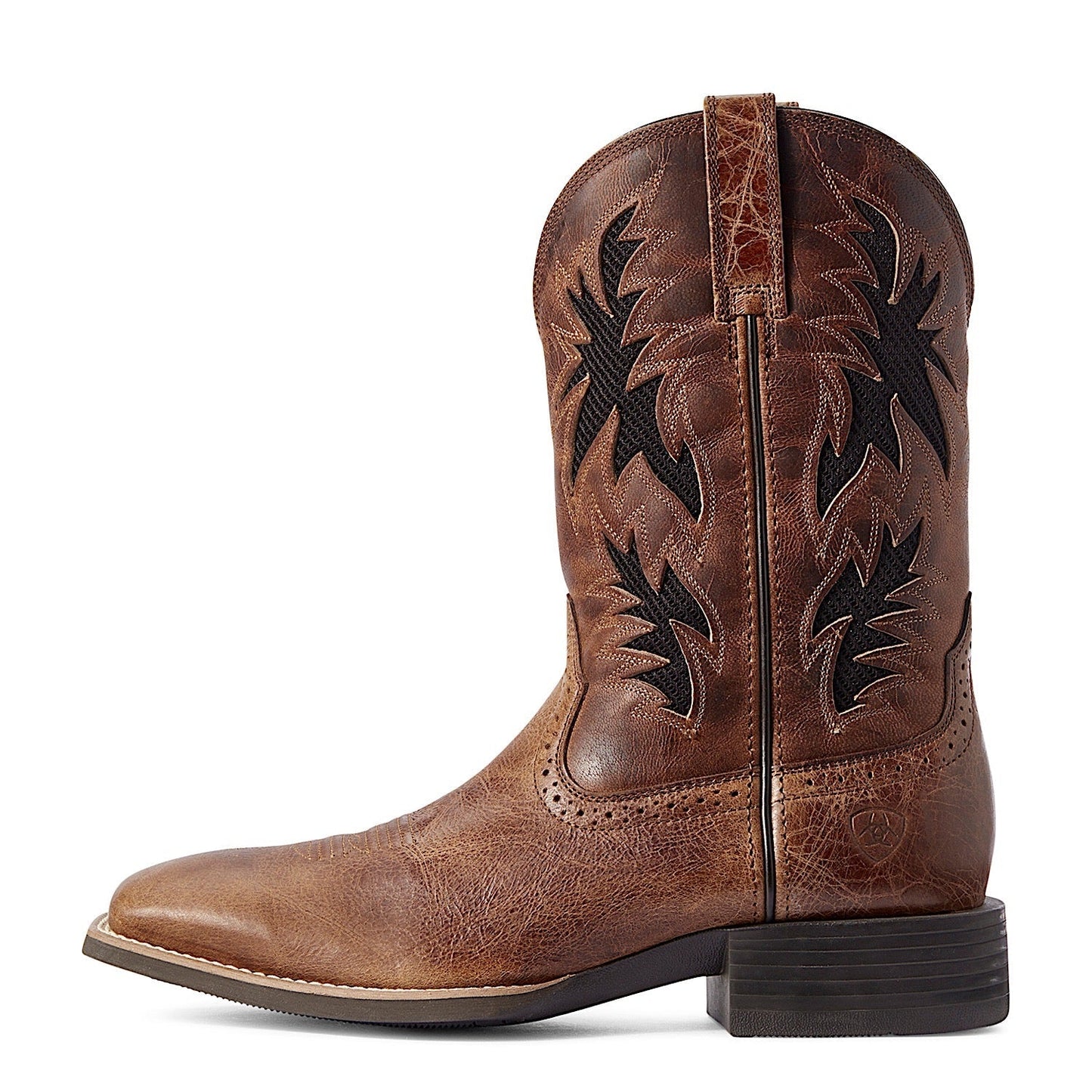 Ariat Men's Sport Cool VentTEK Western Boot - Dark Tan/Two Tone Tan