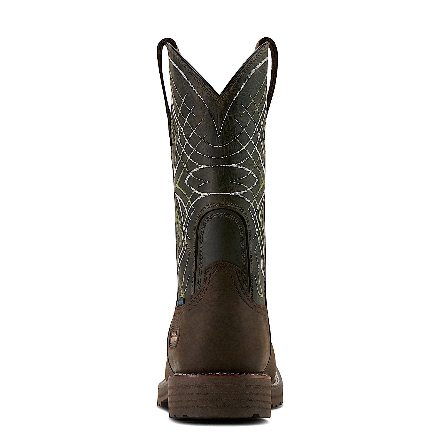 Ariat Men's Activator Waterproof Work Boot - Dark Brown/Green