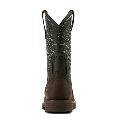 Ariat Men's Activator Waterproof Work Boot - Dark Brown/Green