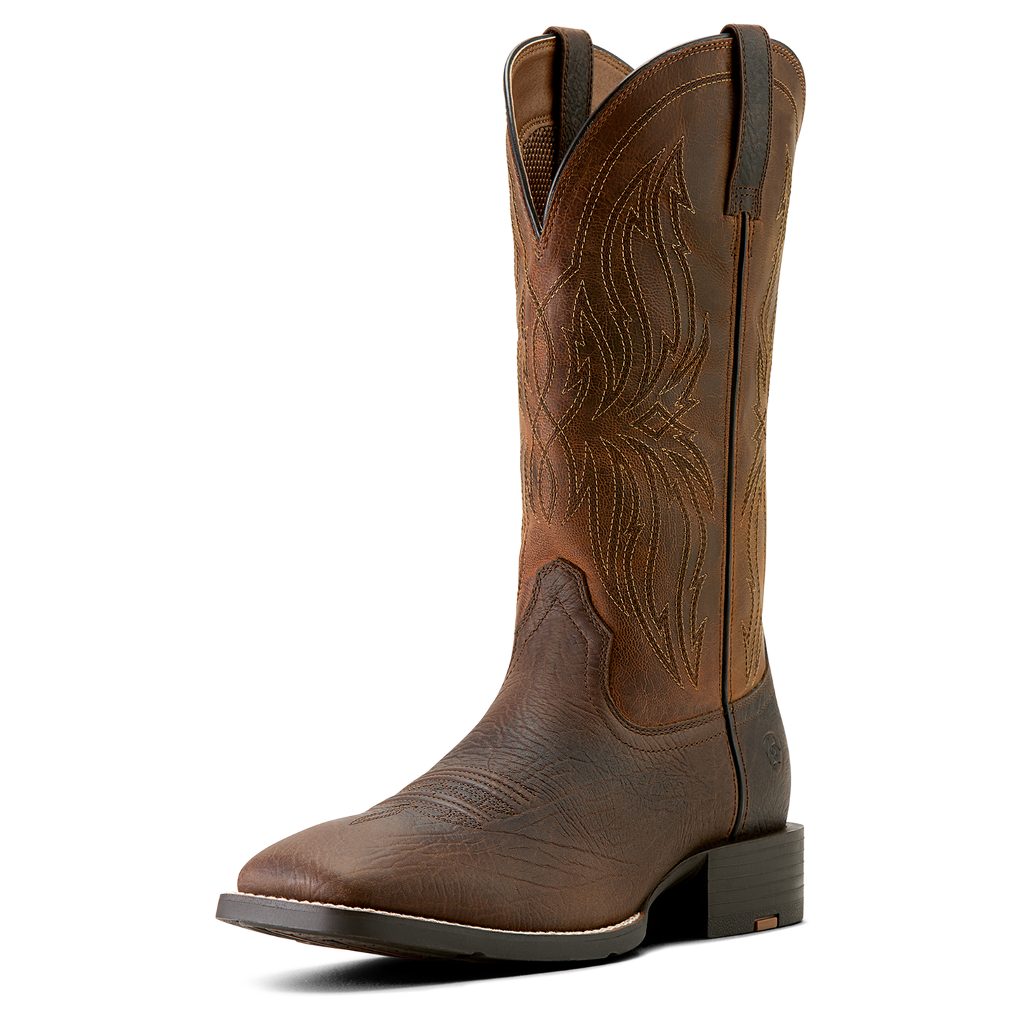 Ariat Men's Sport Rustler Cowboy Boot - Toffee Hippo Print/Rich Oak
